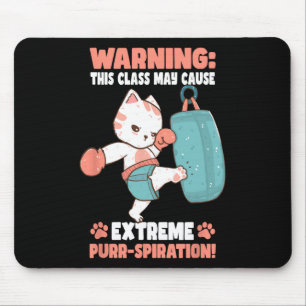 Kickbox-Katze Für Männer Frauen Kinder Mousepad