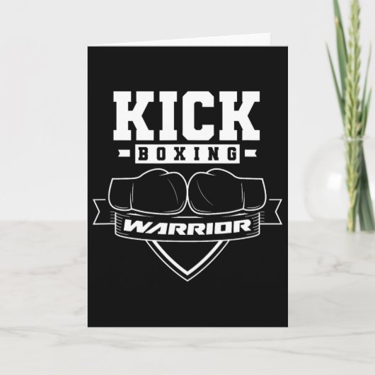 Kickbox-Krieger Kickbox Kickboxer Kick Boxing Karte (Vorderseite)