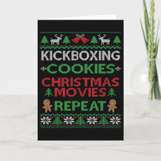 Kickbox-Lehrer-Geschenk Kickboxer hässliches Weihn Karte