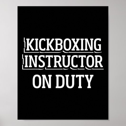 Kickbox-Lehrer Kick-Boxing-Training _1 Poster (Vorne)