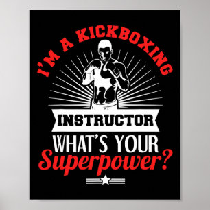 Kickbox-Lehrer Kickboxer Jobtitel Poster