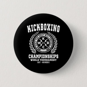 Kickbox-Meisterschaften, Kickboxing T-Shirt, Mart Button