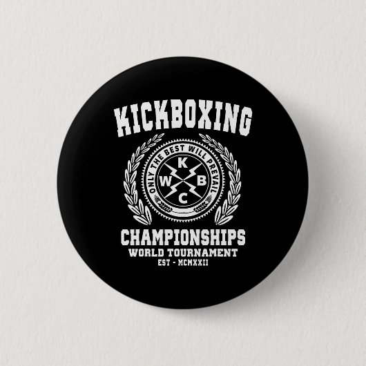 Kickbox-Meisterschaften, Kickboxing T-Shirt, Mart Button (Vorderseite)