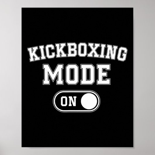 Kickbox-Modus Ein Lustiges Kickboxer-Geschenk Coac Poster (Vorne)