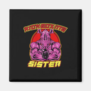 Kickbox-Schwester Martial Arts  Magnet