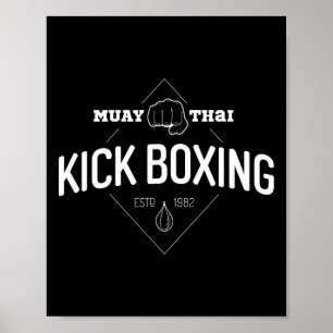 Kickbox-Shirt Muay Thai Boxer Kampfsport-T-Shirt Poster