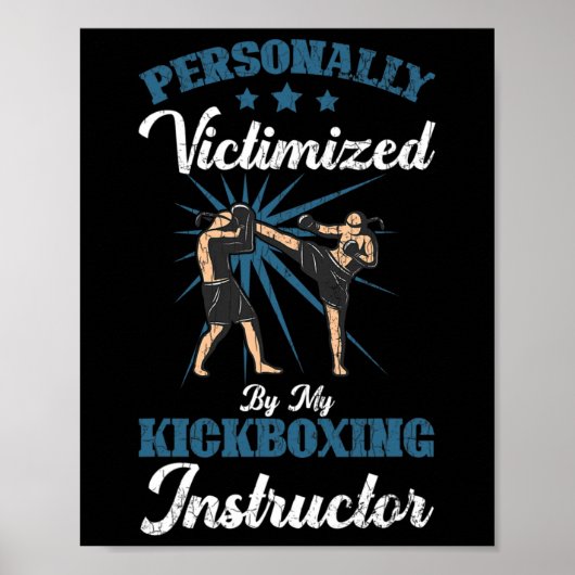 Kickbox-Trainer Lustiger Kickboxer Boxen Grap Poster (Vorne)