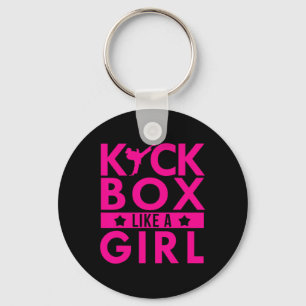 Kickboxe wie ein Mädchen Martial Arts Kickboxen Ka Schlüsselanhänger