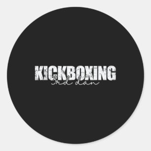 Kickboxen 3. Dan Kampfsport  Runder Aufkleber