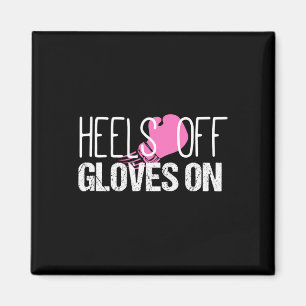 Kickboxen Absätze aus Handschuhe an Hemd Magnet