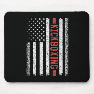 Kickboxen Amerikanische Flagge 4. Juli Kickboxer F Mousepad