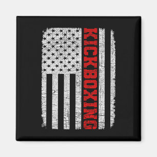 Kickboxen Amerikanische Flagge 4. Juli Patriotisch Magnet