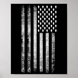 Kickboxen Amerikanische Flagge Poster