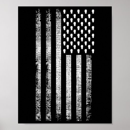 Kickboxen Amerikanische Flagge Poster (Vorne)