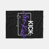 Kickboxen Axt Kick  Fleecedecke (Vorderseite (Horizontal))