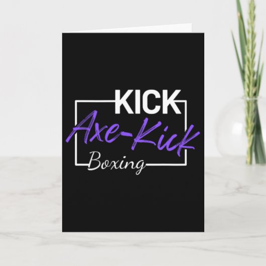 Kickboxen Axt Kick Karte (Vorderseite)