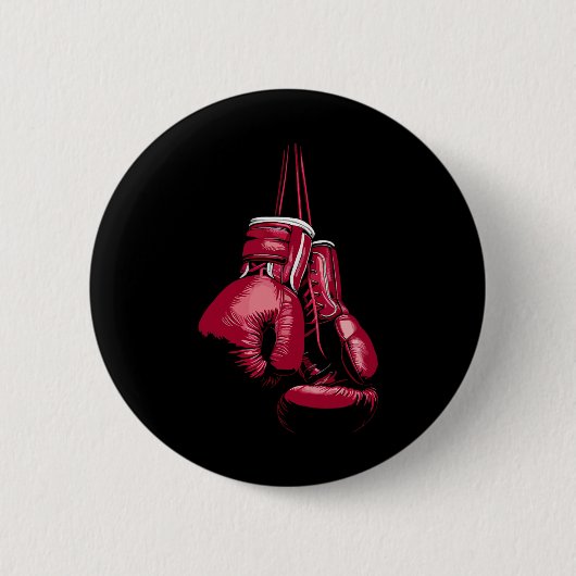 Kickboxen Boxen Liebhaber Boxer Vintage Boxhandsch Button (Vorderseite)