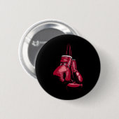 Kickboxen Boxen Liebhaber Boxer Vintage Boxhandsch Button (Vorne & Hinten)