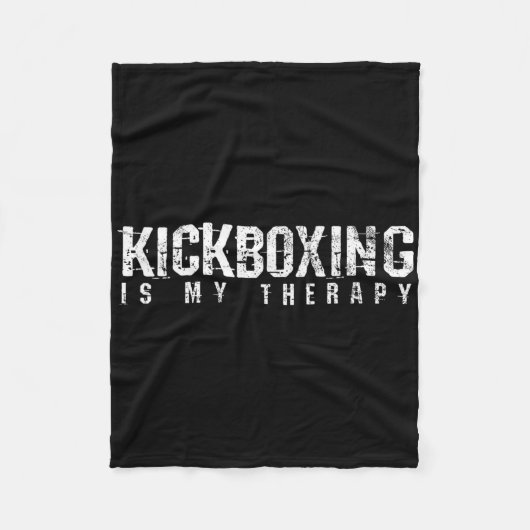 Kickboxen Boxen Material Kunst Geschenk Fleecedecke (Vorderseite)