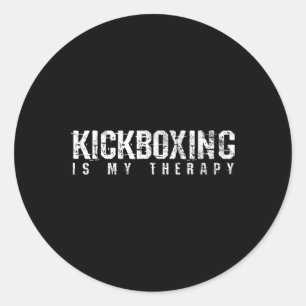 Kickboxen Boxen Material Kunst Geschenk  Runder Aufkleber