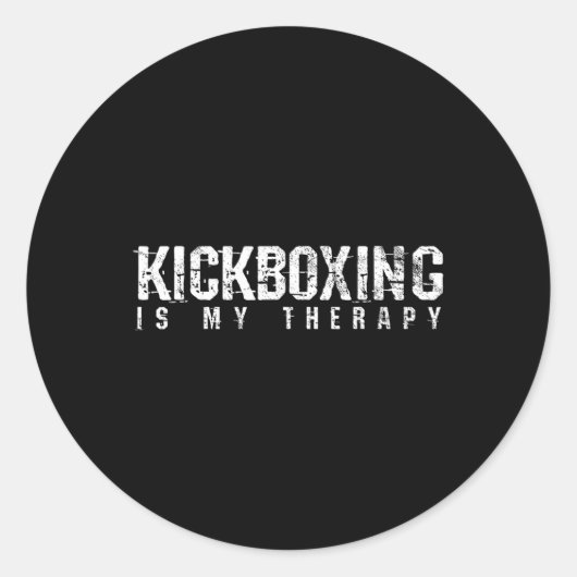 Kickboxen Boxen Material Kunst Geschenk Runder Aufkleber (Vorderseite)
