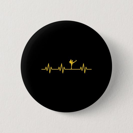 Kickboxen Boxer Kick Lebensader Herzschlag Leben L Button (Vorderseite)
