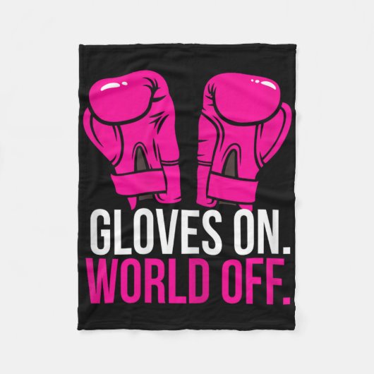 Kickboxen Chick Kickboxer Trainingshandschuhe auf  Fleecedecke (Vorderseite)