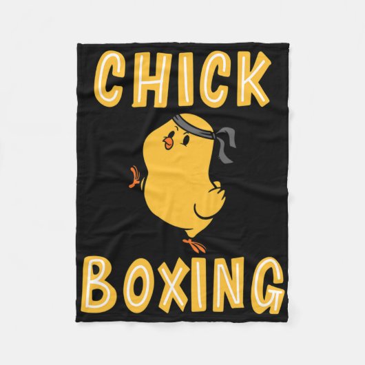 Kickboxen Chickboxing Kick Boxing Workout Fleecedecke (Vorderseite)
