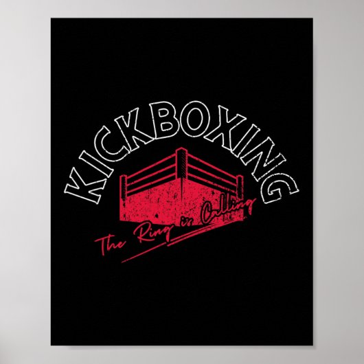 Kickboxen Der Ring Ruft Poster (Vorne)