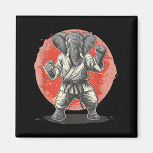 Kickboxen Elefant Karate Taekwondo Jiu-Jitsu MMA Magnet