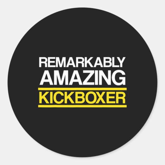 Kickboxen Erstaunliches Kick-Box-Training Runder Aufkleber (Vorderseite)