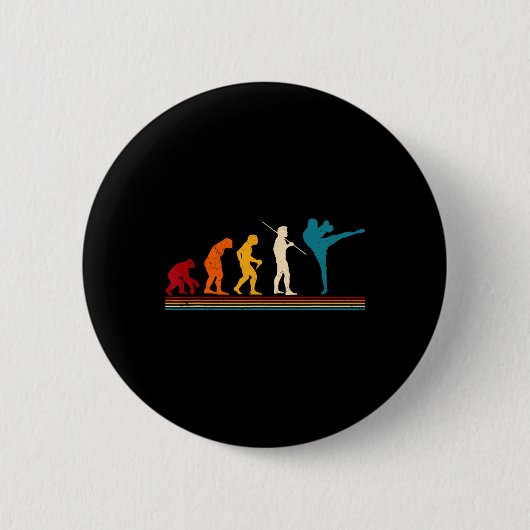 Kickboxen Evolution Kickboxer Karate Boxen Mma Button (Vorderseite)