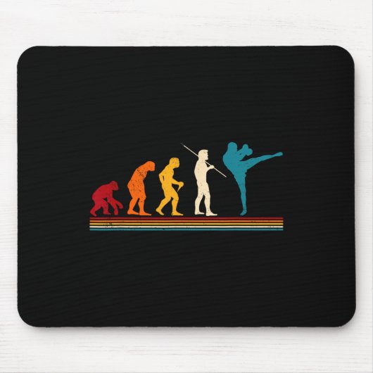 Kickboxen Evolution Kickboxer Karate Boxen MMA Mousepad (Vorne)