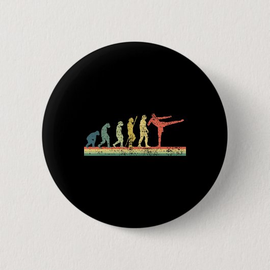 Kickboxen Evolution Lustiges Geschenk T-Shirt Kick Button (Vorderseite)