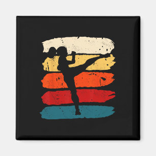 Kickboxen Frau Kickboxerin Karate Boxen Mma Kampf Magnet