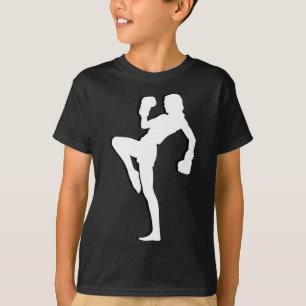 Kickboxen Frauen ist auffallendes Silhouettendesig T-Shirt