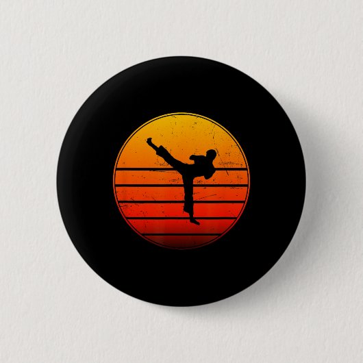 Kickboxen Frauen Männer Boxen Kickbox Kickboxer Button (Vorderseite)