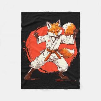 Kickboxen Fuchs Taekwondo Karate Mma Lustige Kampf Fleecedecke