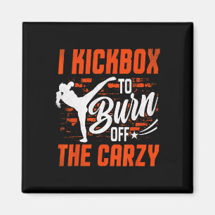 Kickboxen für Männer Frauen Kickboxer Jab Workout Magnet