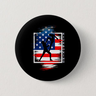 Kickboxen für sportliche Kampfkunst USA Patriot  Button
