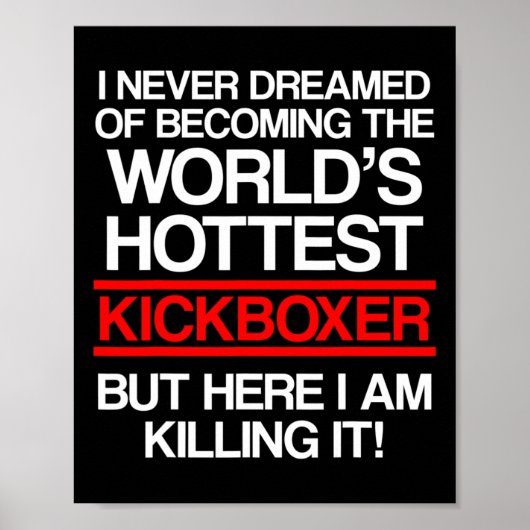 Kickboxen geträumtes Kickbox-Training Poster (Vorne)