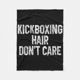 Kickboxen Haar ist egal Lustiger Kickboxer Martial Fleecedecke