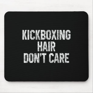 Kickboxen Haare egal Lustiger Kickboxer Martial Mousepad