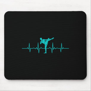 Kickboxen Herzschlag Lustiges Ekg Kickboxer-Gesche Mousepad