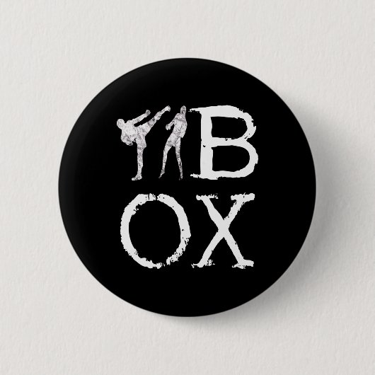 Kickboxen High Kick Boxen Tkw Mma Kung Fu Kampf Button (Vorderseite)