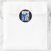 Kickboxen Highkick  Runder Aufkleber (Tasche)