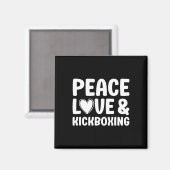Kickboxen Ich liebe Kickboxen Kickboxer Magnet (Vorderseite/Rückseite)