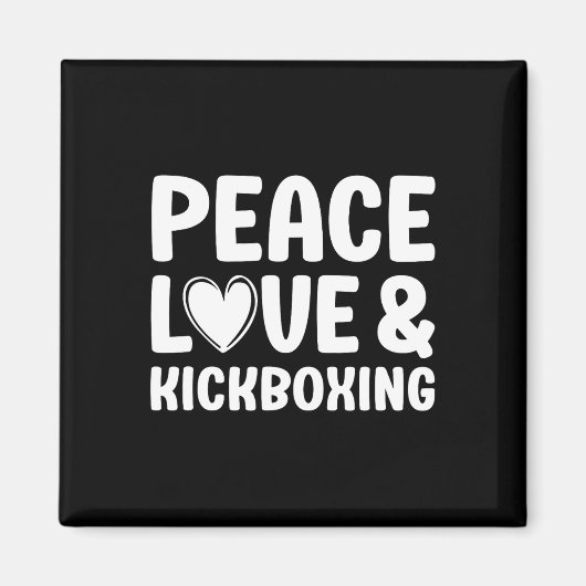 Kickboxen Ich liebe Kickboxen Kickboxer Magnet (Vorne)