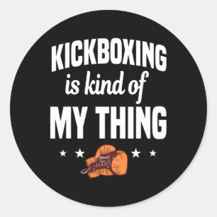 Kickboxen ist irgendwie mein Ding Kickboxer Karate Runder Aufkleber