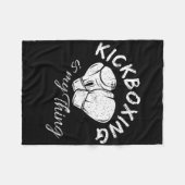 Kickboxen ist mein Ding Fleecedecke (Vorderseite (Horizontal))